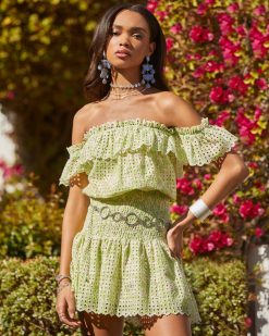 Ramy Brook Wedding Guest Edit Mckenna Off-The-Shoulder Mini Dress