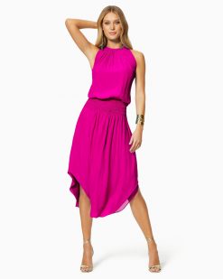 Ramy Brook Clothing Audrey Smocked Midi Dress