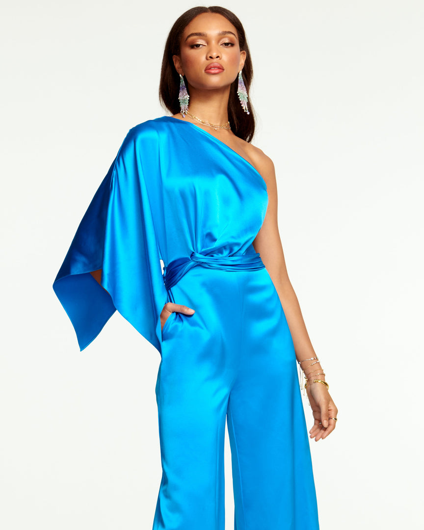 Ramy Brook Wedding Guest Edit Simone One Shoulder Jumpsuit