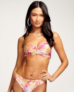 Ramy Brook Printed Faye Bandeau Bikini Top