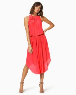 Ramy Brook Clothing Audrey Smocked Midi Dress