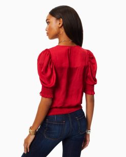 Ramy Brook Flora Puff Sleeve Top Clothing