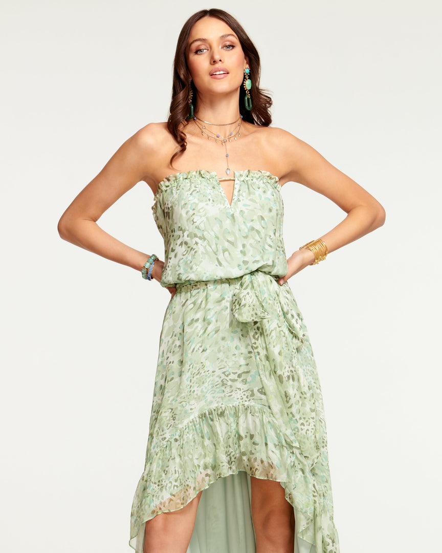 Ramy Brook Wedding Guest Edit Printed Neve Strapless Maxi Dress