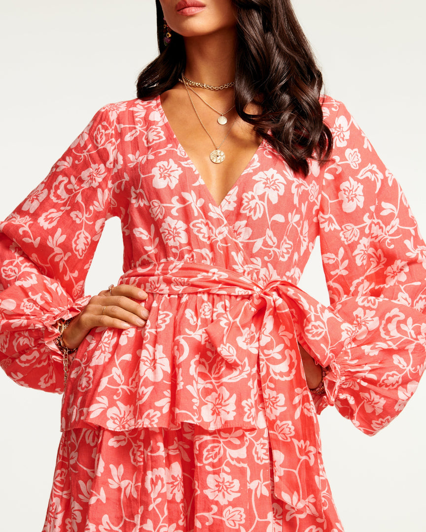 Ramy Brook Wedding Guest Edit Printed Jolie Puff Sleeve Mini Dress