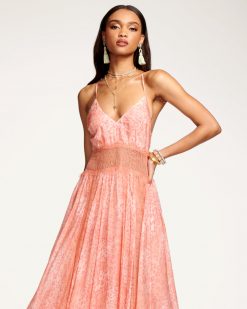 Ramy Brook Printed Link V-Neck Maxi Dress Clothing