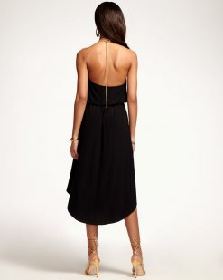 Ramy Brook Chain Trim Mykonos Halter Midi Dress Clothing