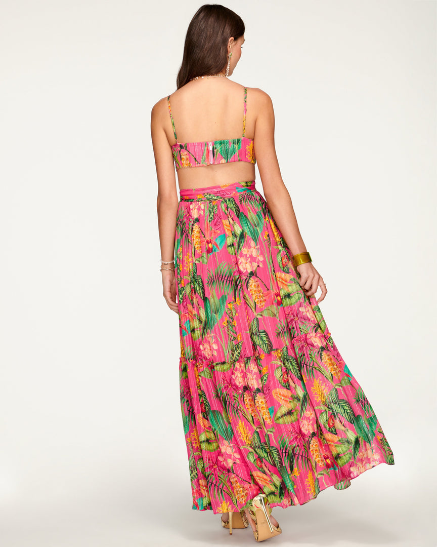 Ramy Brook Clothing Printed Tulum Cutout Maxi Dress