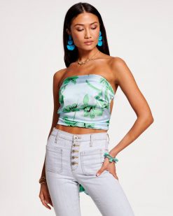 Ramy Brook Clothing Floral Printed Ollie Crop Top