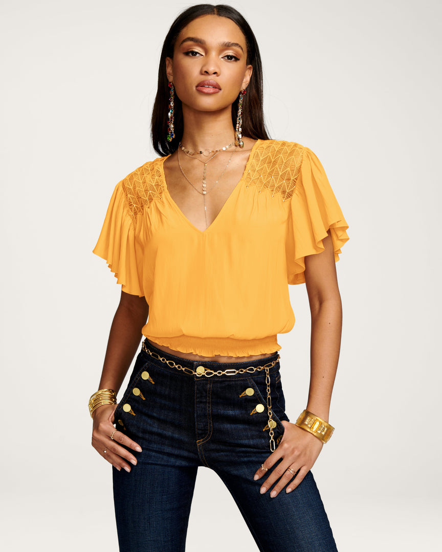 Ramy Brook Clothing Mia V-Neck Blouse