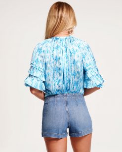 Ramy Brook Printed Claire V-Neck Blouse Clothing