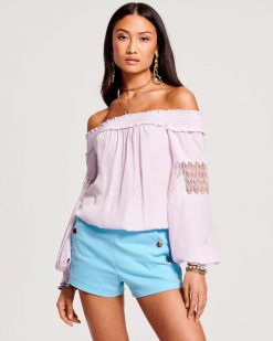 Ramy Brook Embellished Marla Off-The-Shoulder Top