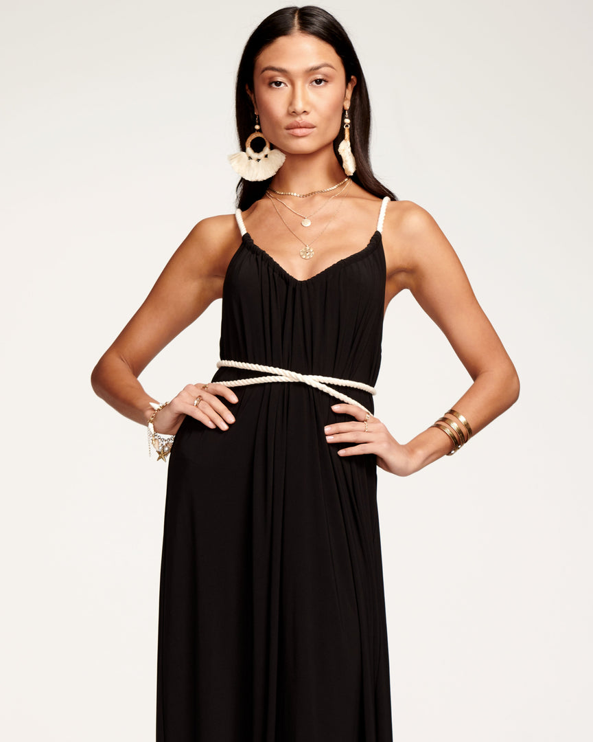 Ramy Brook Rope Trim Ryder V-Neck Maxi Dress Clothing