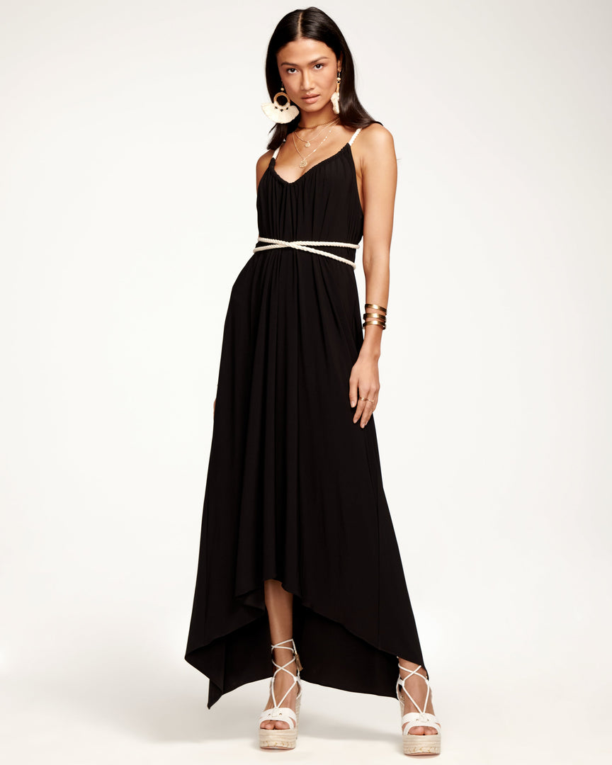 Ramy Brook Rope Trim Ryder V-Neck Maxi Dress Clothing