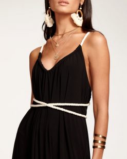 Ramy Brook Rope Trim Ryder V-Neck Maxi Dress Clothing