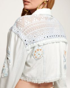 Ramy Brook Scheana Cropped Chambray Jacket Clothing