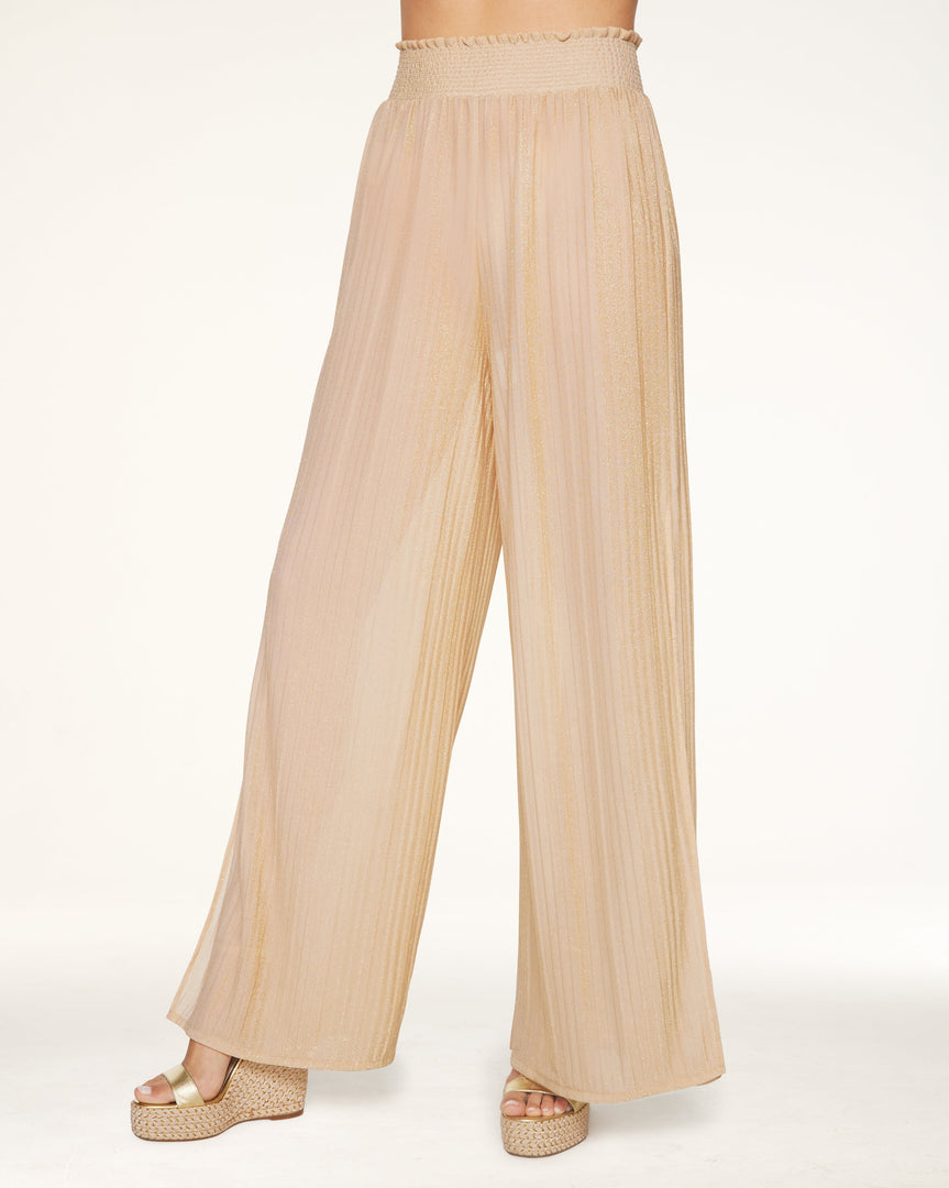 Ramy Brook Pleated Athena Palazzo Pant Swim