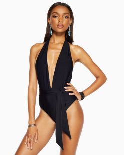 Ramy Brook Verona Halter One Piece Swimsuit Clothing