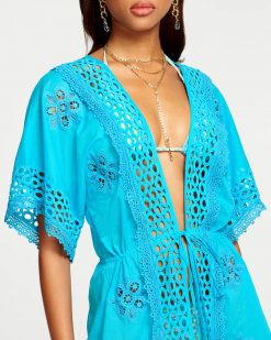 Ramy Brook Delphine Crochet Coverup Mini Dress