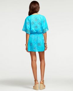 Ramy Brook Delphine Crochet Coverup Mini Dress
