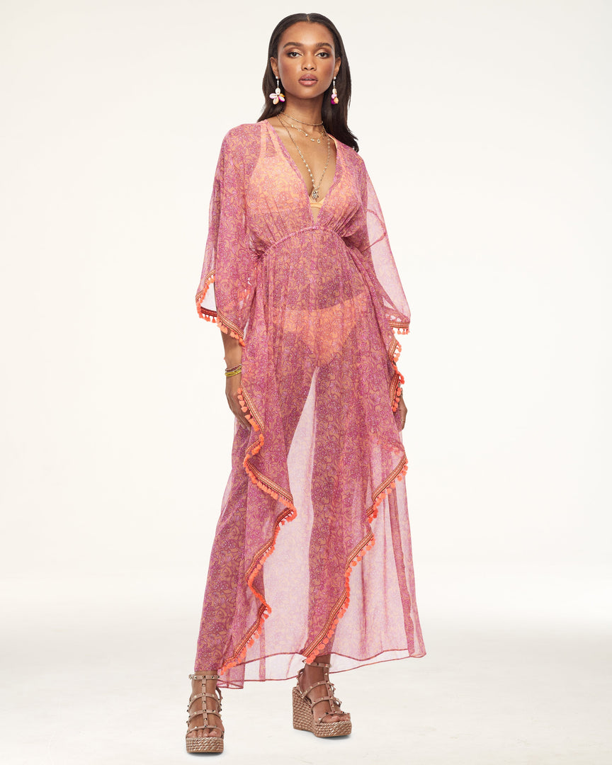 Ramy Brook Printed Willa Coverup Maxi Dress Swim